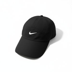 Nike Black Dri-FIT Swoosh Running/Training Cap Reflective Strapback